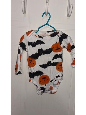 Carter's 12 Month Halloween Pumpkin and Bat Print Long Sleeve Onesie